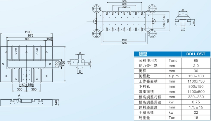 DDH-85T闭式双点高速精密冲床